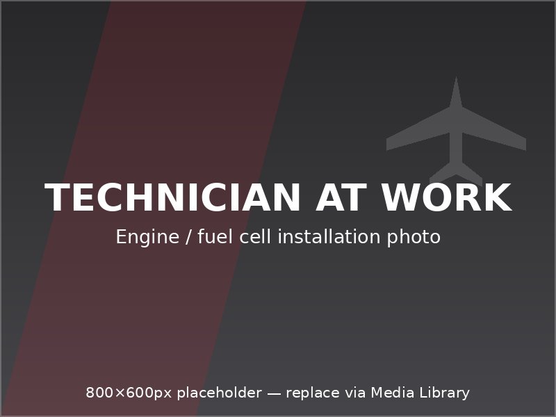 Technician working on an aircraft engine